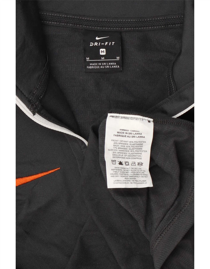 Nike Womens Clemson Tigers Pullover Tracksuit Top UK 12 Medium Grey Striped