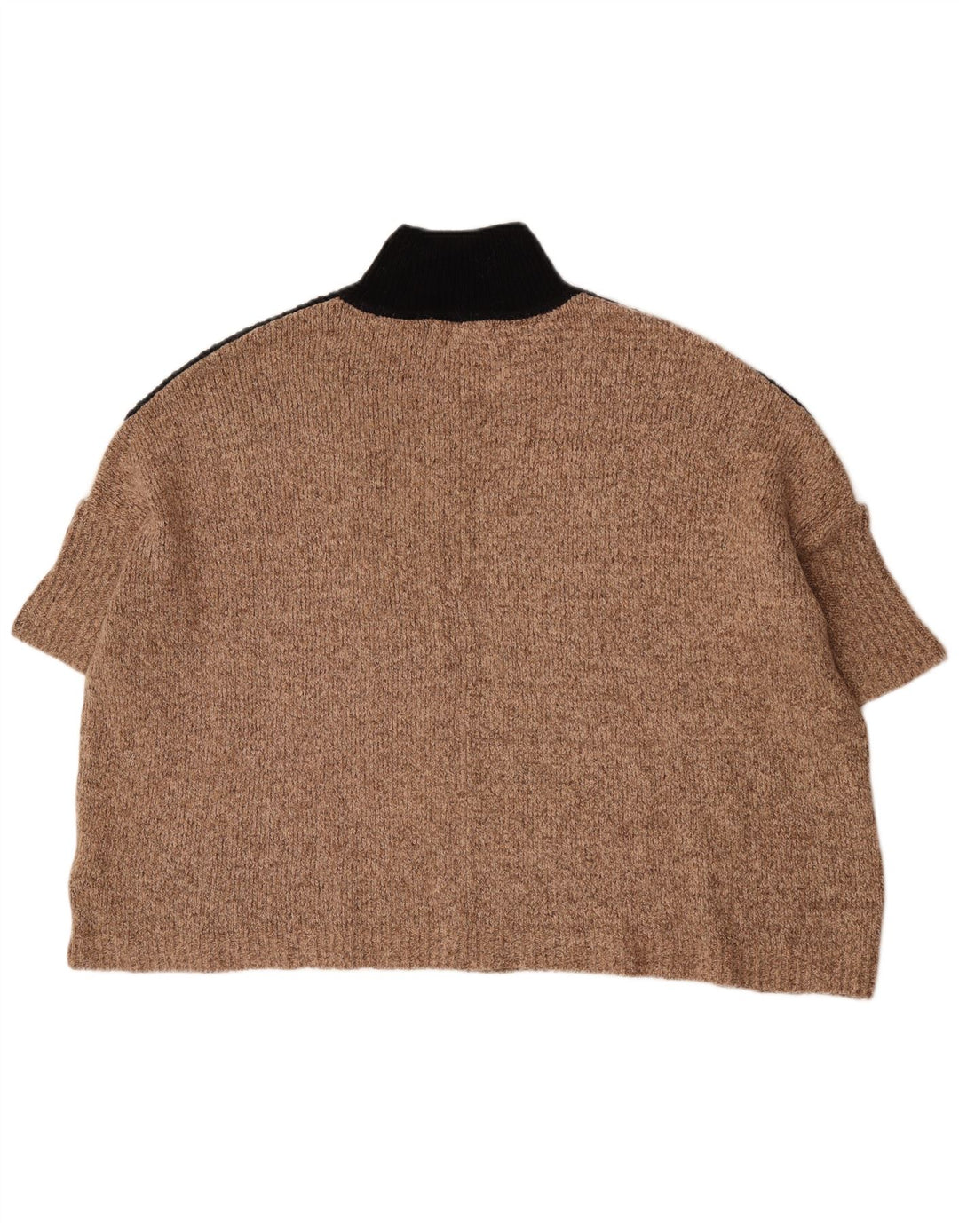 Marks & Spencer Womens Short Sleeve Turtle Neck Jumper Sweater UK 14 Medium