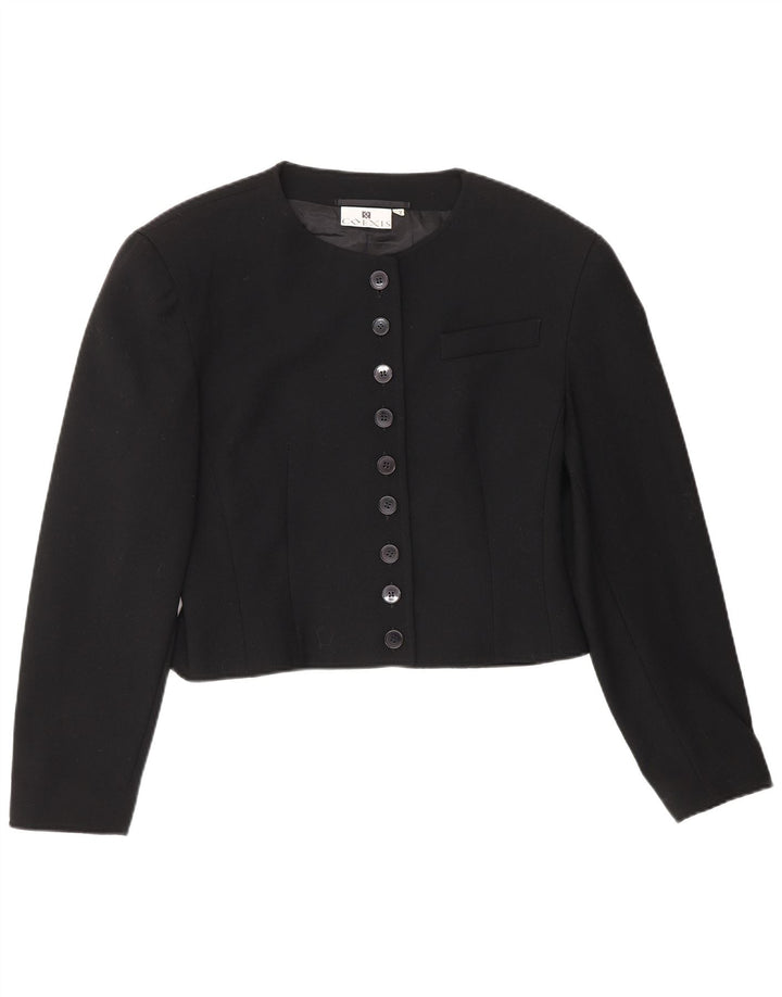 Coexis Womens Bolero Jacket IT 42 Medium Black New Wool