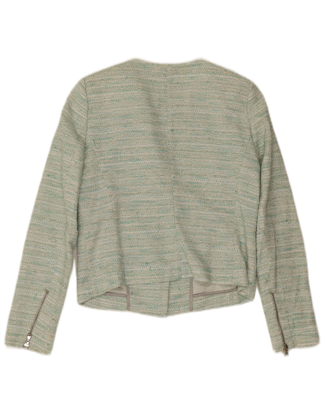 Massimo Dutti Womens Full Zip Blazer Jacket EU 38 Small Green Flecked