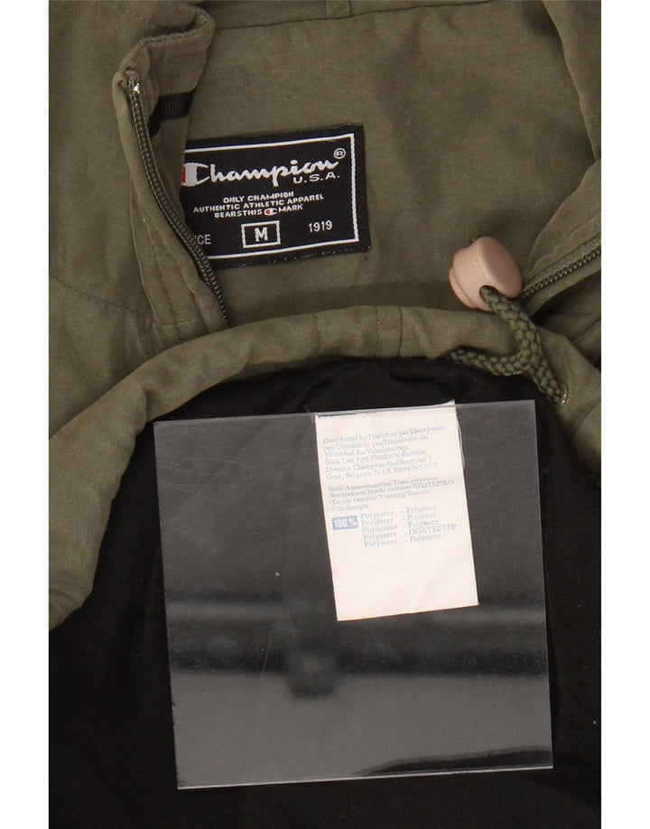 Champion Mens Tracksuit Top Jacket Medium Khaki Polyester