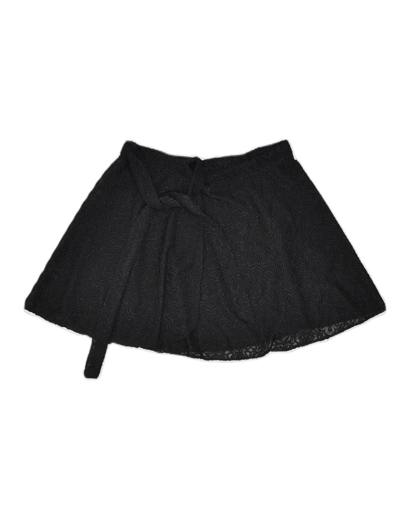 VINTAGE Womens Mini Wrap Skirt W30 Large Black | Vintage | Thrift | Second-Hand | Used Clothing | Messina Hembry 