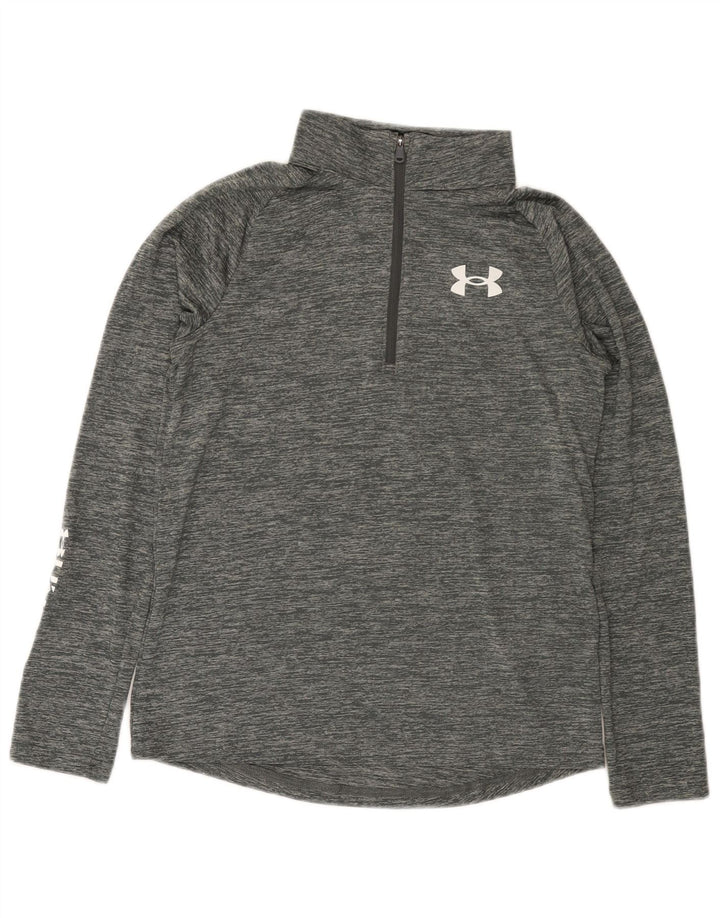 Under Armour Girls Graphic Pullover Tracksuit Top 11-12 Years Large Grey
