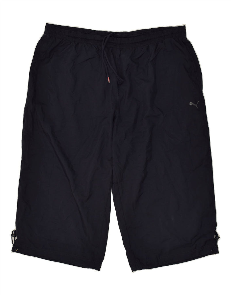 PUMA Mens Bermuda Sport Shorts XL Navy Blue | Vintage Puma | Thrift | Second-Hand Puma | Used Clothing | Messina Hembry 