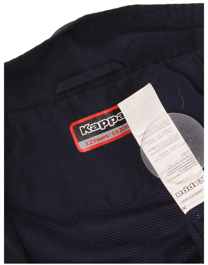 Kappa Boys Graphic Windbreaker Jacket 11-12 Years Navy Blue Polyester