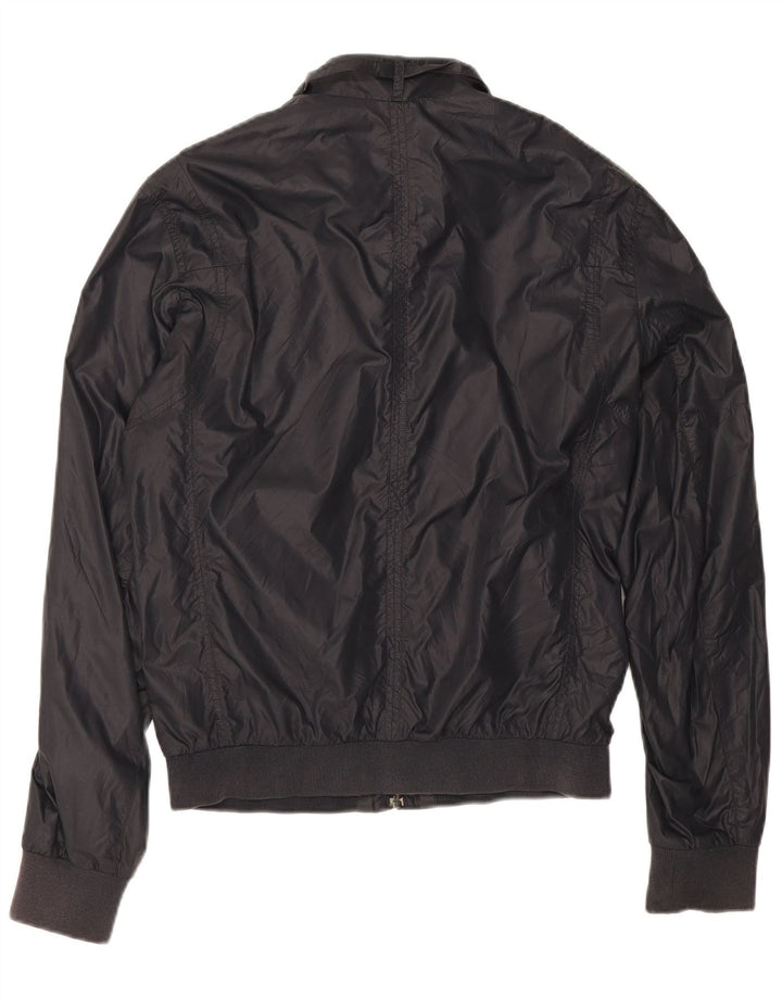 Moschino Mens Bomber Jacket UK 38 Medium Black Polyamide