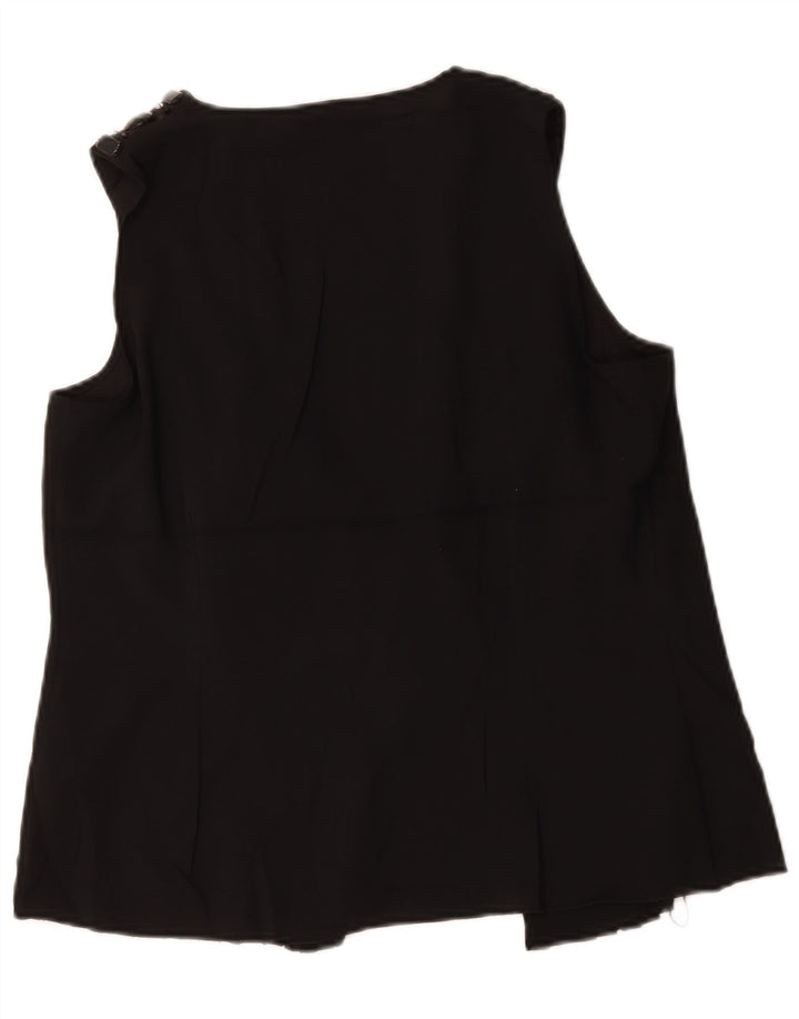 Marks & Spencer Womens Autograph Sleeveless Blouse Top UK 12 Medium Black