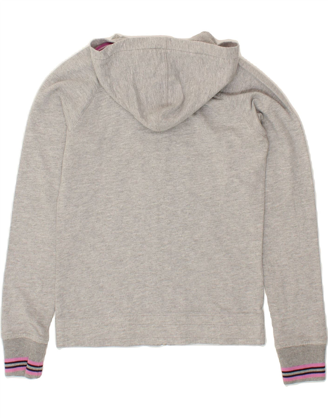 ASICS Womens Zip Hoodie Sweater UK 6 XS Grey Vintage Asics and Second-Hand Asics from Messina Hembry 