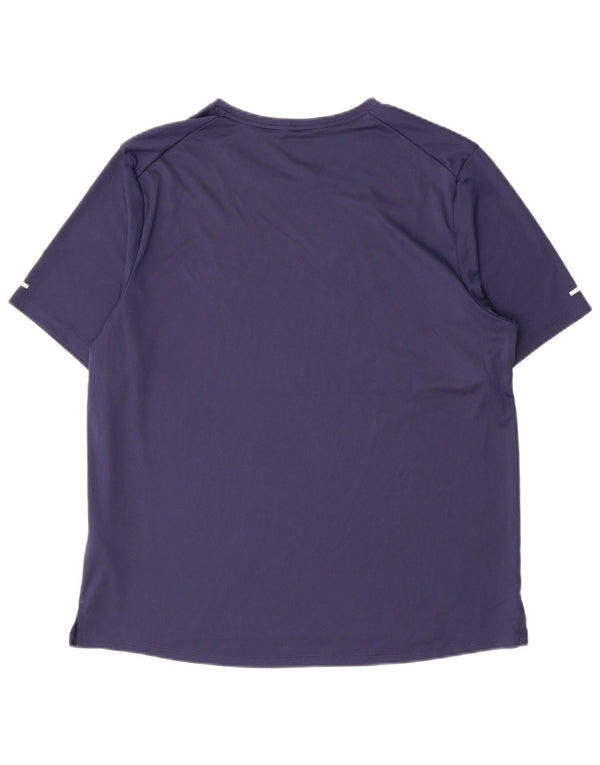 Nike Mens Graphic T-Shirt Top Large Navy Blue Polyester