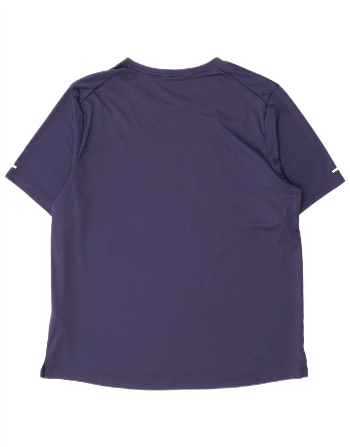 Nike Mens Graphic T-Shirt Top Large Navy Blue Polyester