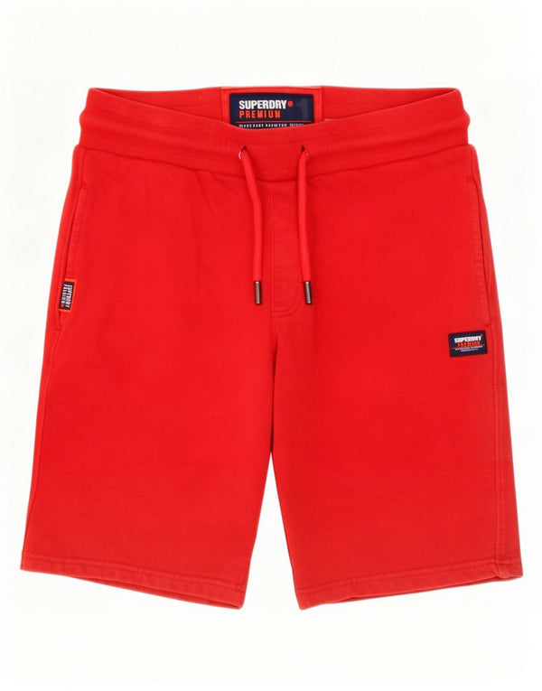 Superdry Mens Sport Shorts Medium Red Cotton
