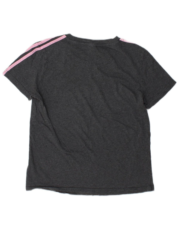 Adidas Womens T-Shirt Top UK 16/18 Large Grey Cotton