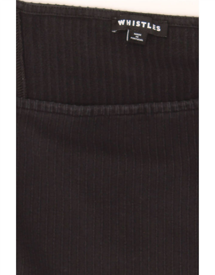 WHISTLES Womens Cami Top UK 4 XS Black Cotton Vintage Whistles and Second-Hand Whistles from Messina Hembry 