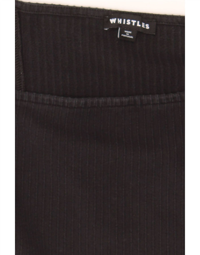 WHISTLES Womens Cami Top UK 4 XS Black Cotton Vintage Whistles and Second-Hand Whistles from Messina Hembry 