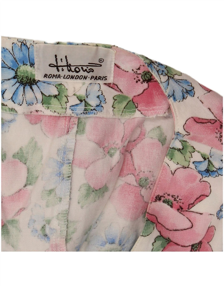 Vintage Womens Waistcoat UK 14 Medium Multicoloured Floral