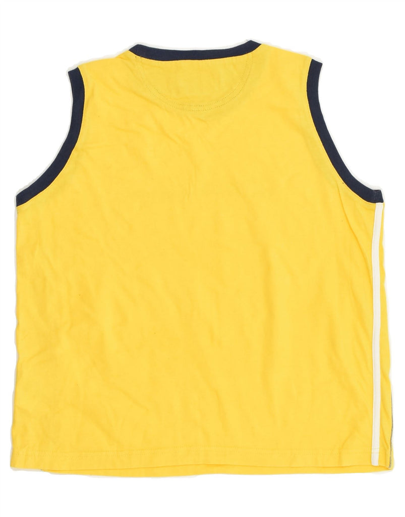CHAMPION Boys Graphic Vest Top 11-12 Years Large  Yellow Cotton | Vintage Champion | Thrift | Second-Hand Champion | Used Clothing | Messina Hembry 