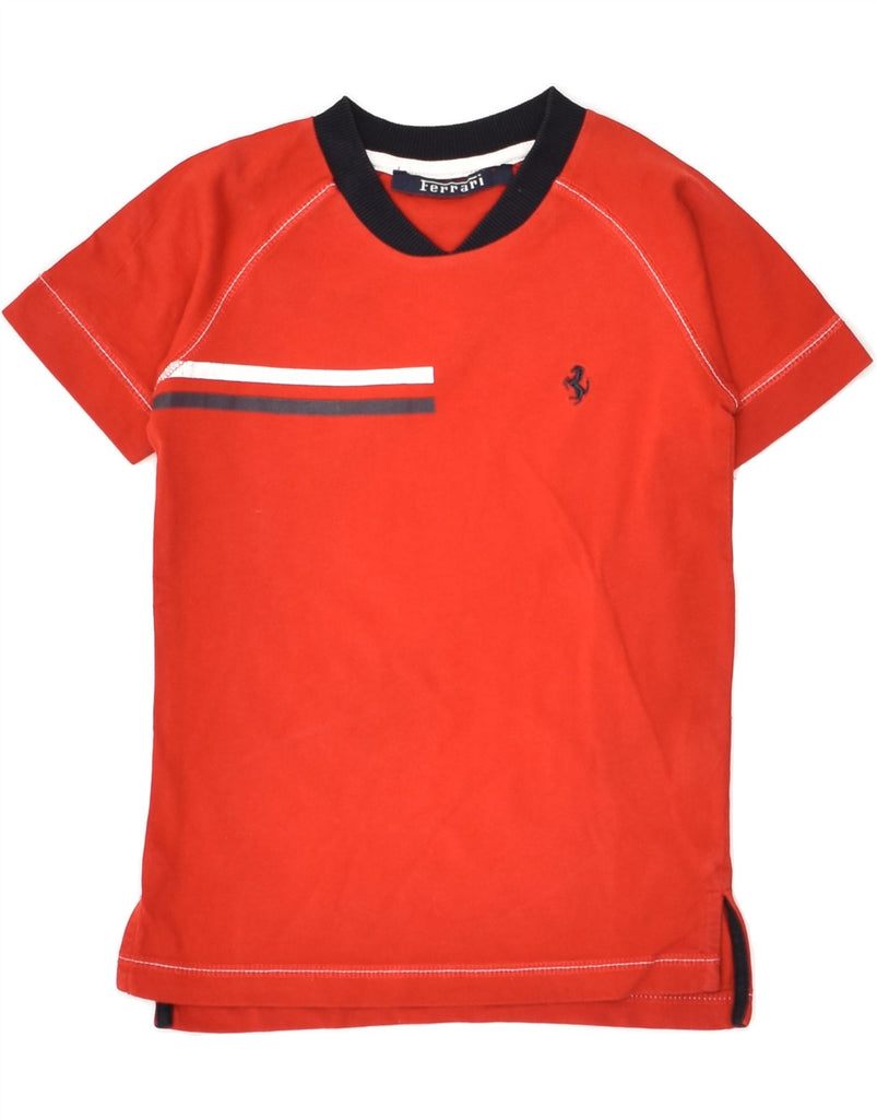 FERRARI Boys Graphic T-Shirt Top 3-4 Years Red Cotton | Vintage Ferrari | Thrift | Second-Hand Ferrari | Used Clothing | Messina Hembry 