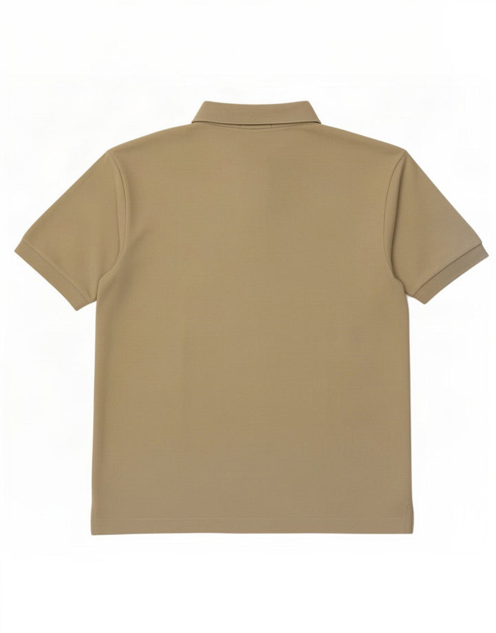 Fila Mens Polo Shirt IT 48 Medium Khaki Cotton