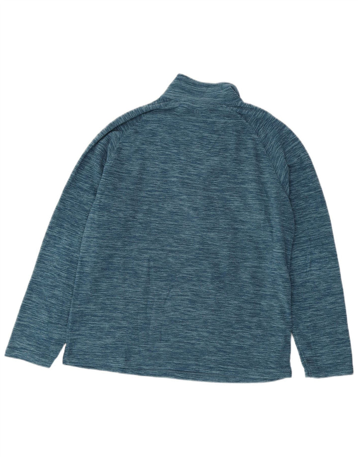 Mountain Warehouse Mens Zip Neck Fleece Jumper Medium Blue Flecked