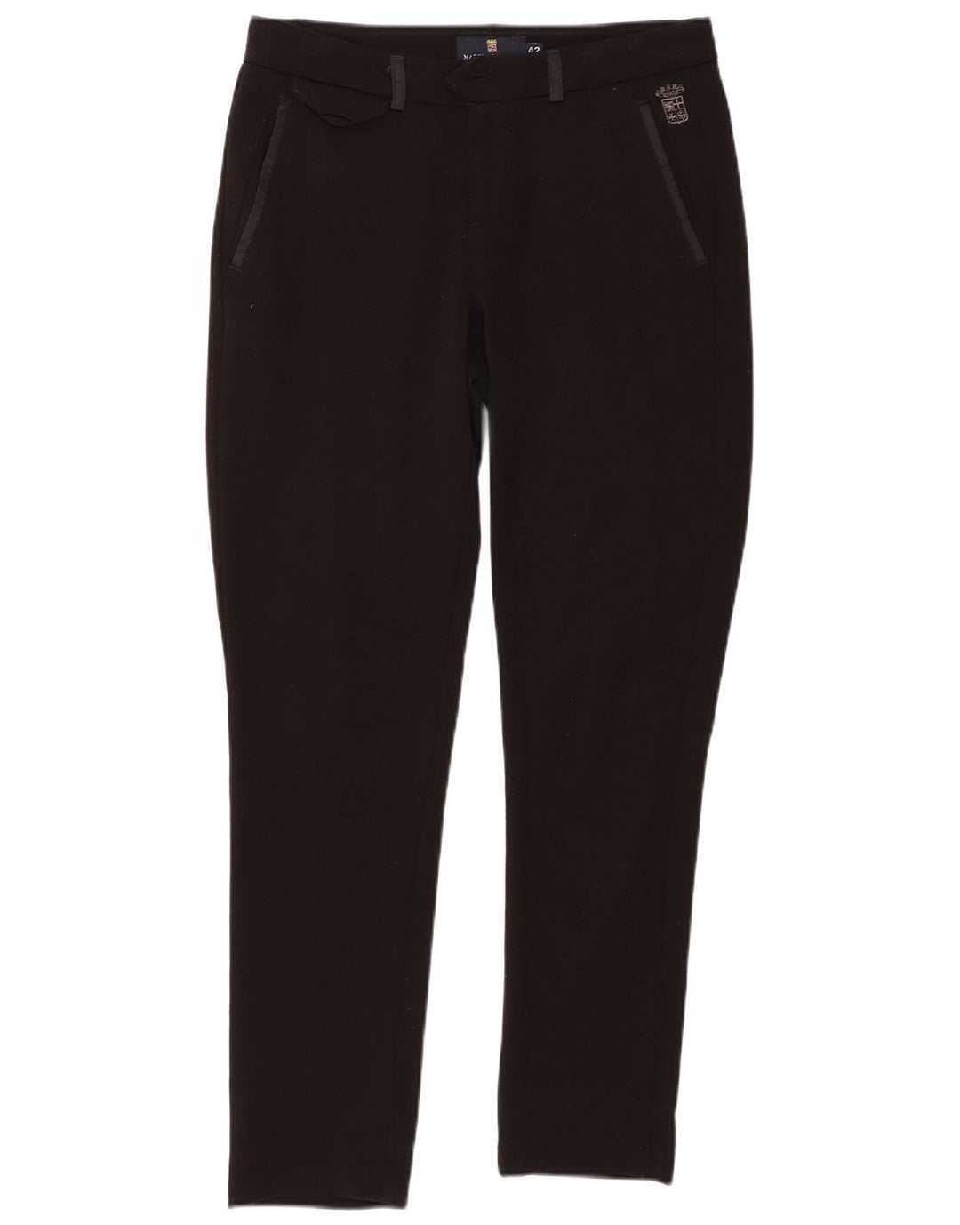 MARINA MILITARE Womens Slim Casual Trousers IT 42 Medium W30 L28 Black