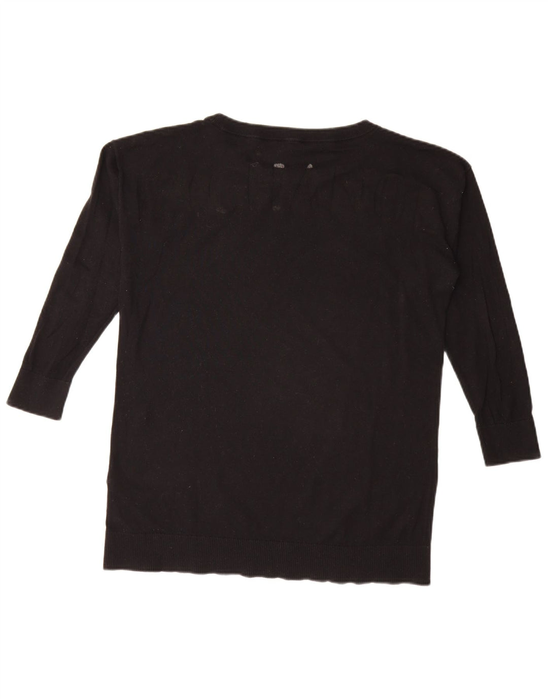 Armani Exchange Womens Graphic Boat Neck Jumper Sweater UK 14 Medium Black