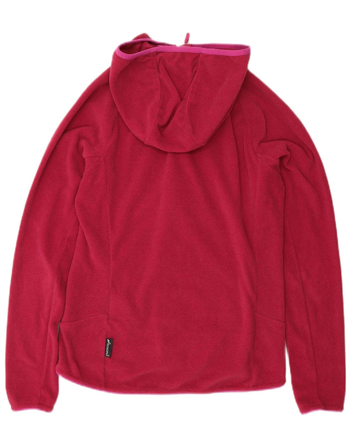 JACK WOLFSKIN Womens Zip Hoodie Sweater UK 8/10 Small Pink Polyester