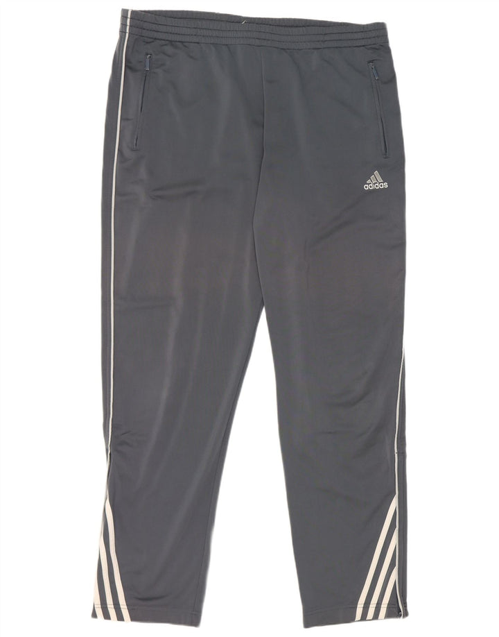 Adidas Mens Tracksuit Trousers UK 42/44 Large Grey Polyester