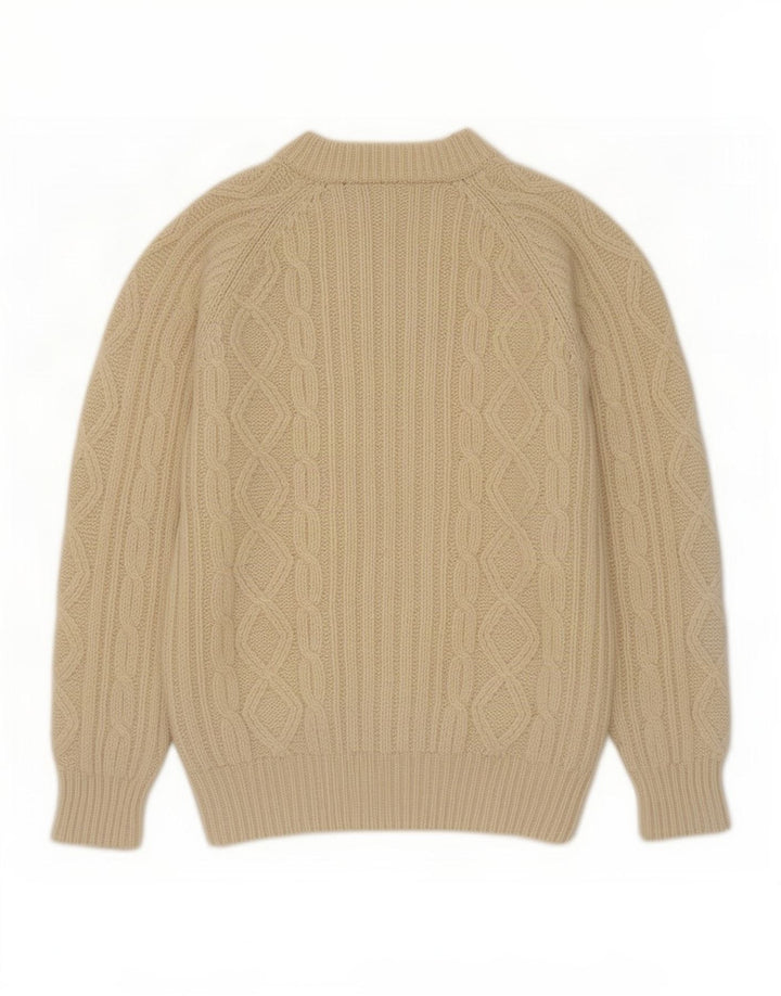 Edward Spiers Mens Turtle Neck Jumper Sweater Medium Off White Wool