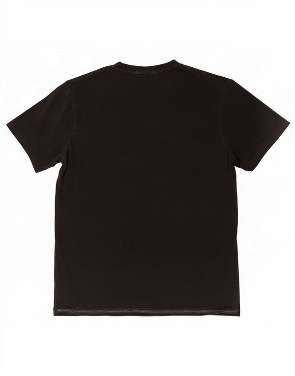 Champion Mens Graphic T-Shirt Top Large Black Cotton