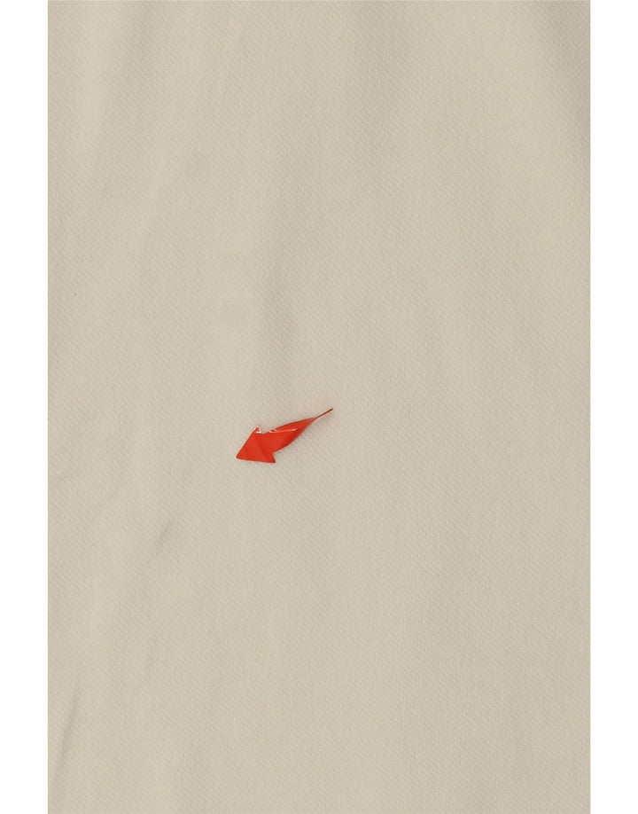 KAPPA Womens Sleeveless Polo Shirt UK 12 Medium White Cotton