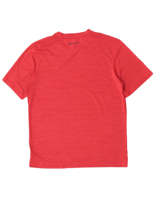 Champion Mens T-Shirt Top Medium Red Polyester