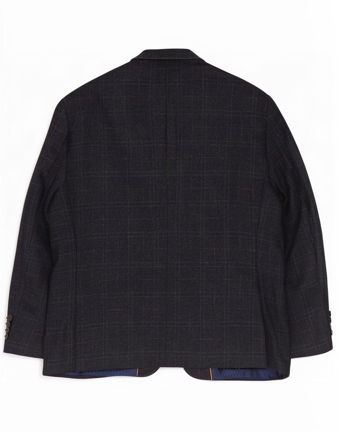 Douglas Mens 2 Button Blazer Jacket UK 44 2XL Navy Blue Check Wool