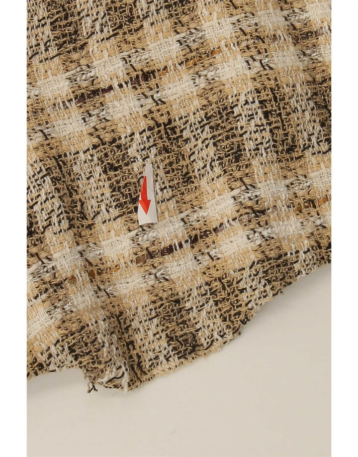 Zara Womens Casual Shorts Medium W28 Brown Check Polyester