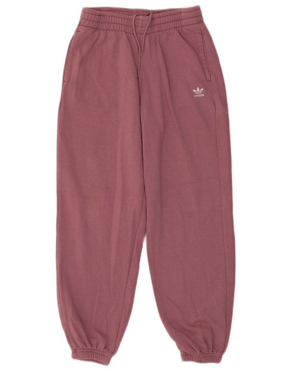 Adidas Womens Tracksuit Trousers Joggers UK 12/14 Medium Pink Cotton