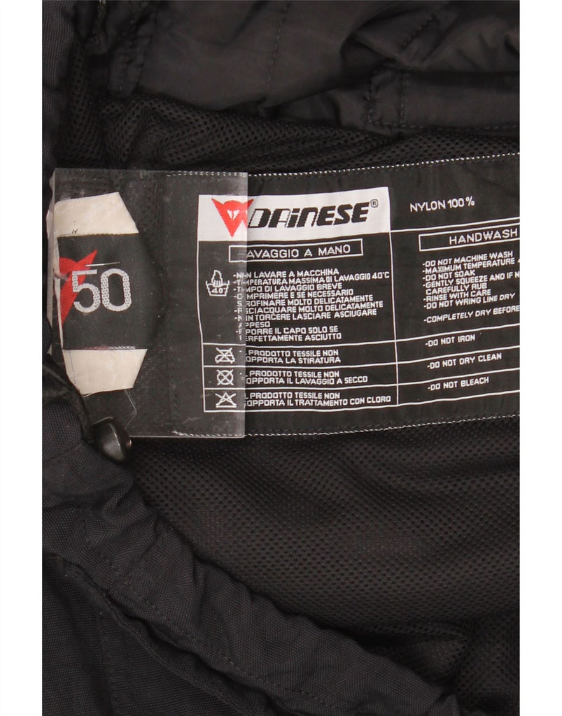 DAINESE Mens Oversized Windbreaker Jacket IT 50 Large Black Nylon Vintage Dainese and Second-Hand Dainese from Messina Hembry 
