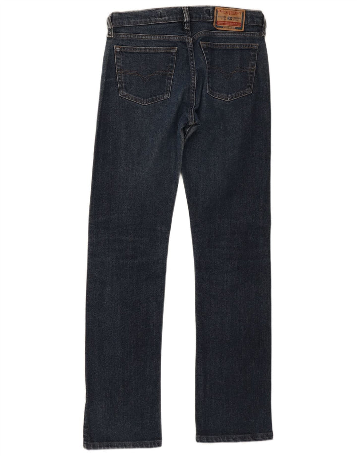 DIESEL Womens Straight Jeans W27 L30 Navy Blue Cotton