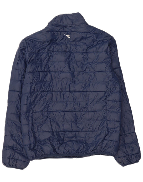 DIADORA Mens Padded Jacket UK 42 XL Navy Blue Polyamide