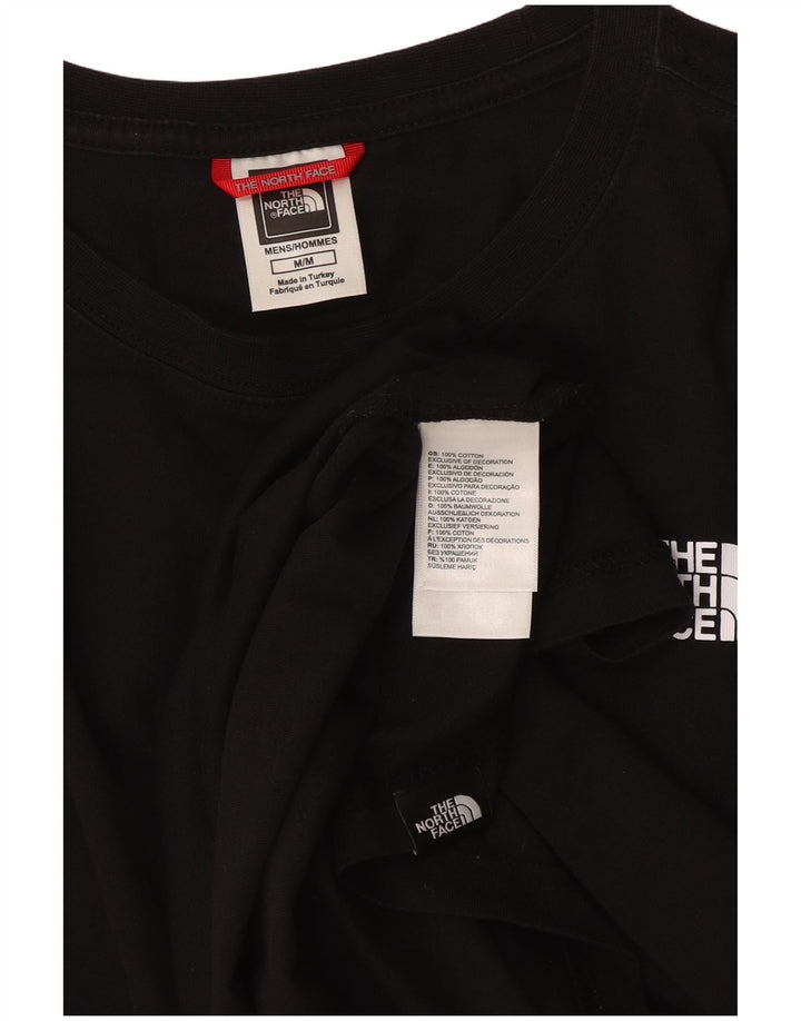 The North Face Mens Graphic Top Long Sleeve Medium Black Cotton