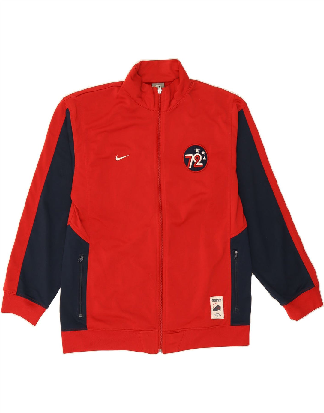 NIKE Boys Graphic Tracksuit Top Jacket 13-14 Years XL Red Colourblock Vintage Nike and Second-Hand Nike from Messina Hembry 