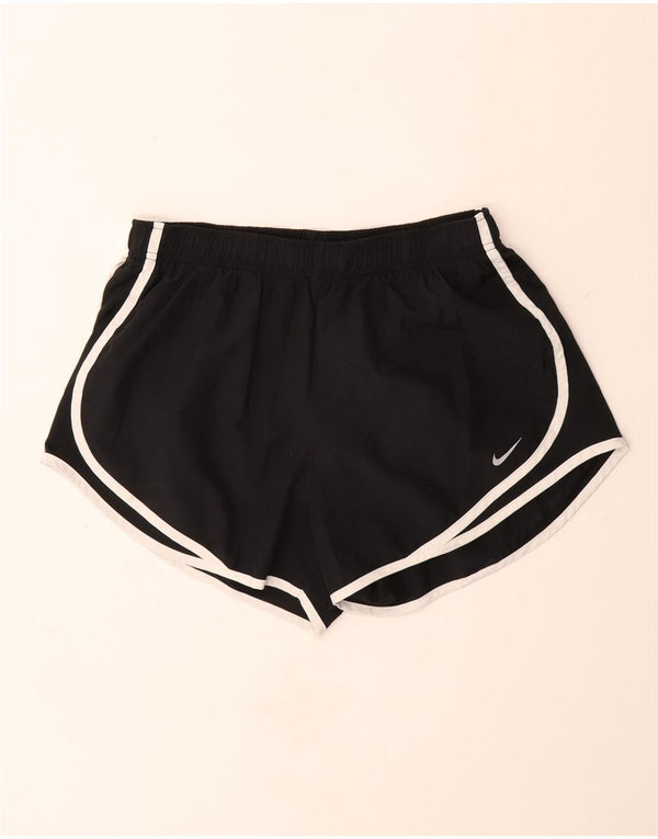 Nike Womens Dri Fit Sport Shorts UK 16 Large Black Polyester