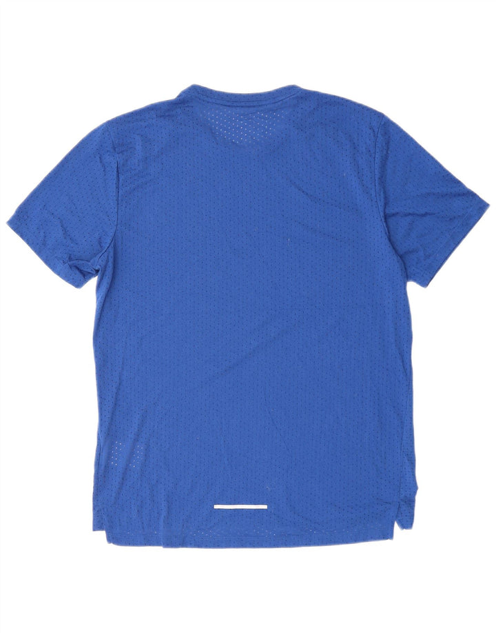 Nike Mens Dri Fit T-Shirt Top Medium Blue Polyester