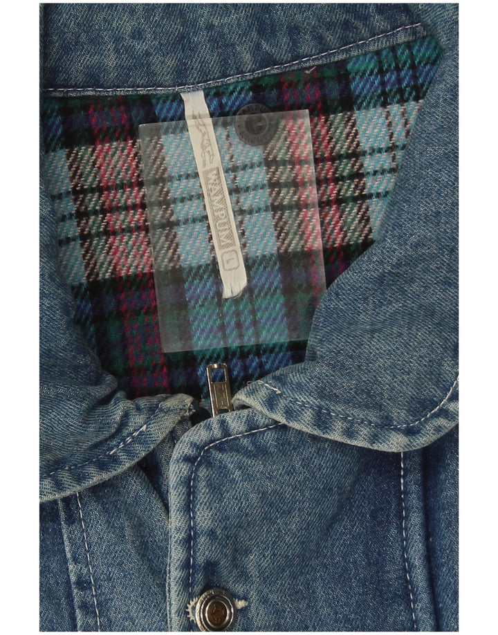 Wampum Mens Denim Coat UK 40 Large Blue Cotton