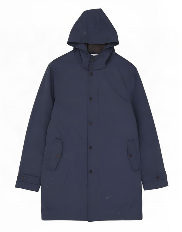 Farah Womens Hooded Windbreaker Coat UK 18 XL Navy Blue Polyester