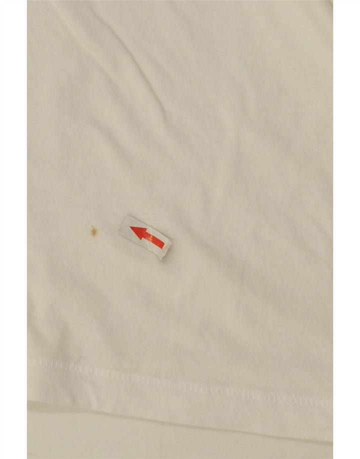 French Connection Mens T-Shirt Top 2XL White Colourblock Cotton