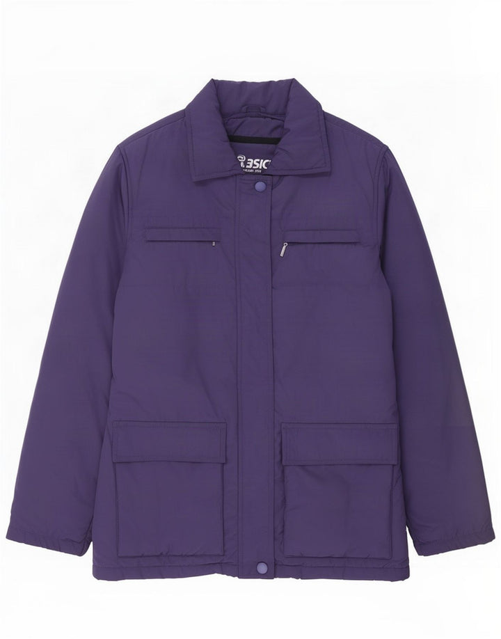 Asics Womens Padded Jacket UK 16 Large Navy Blue Polyester