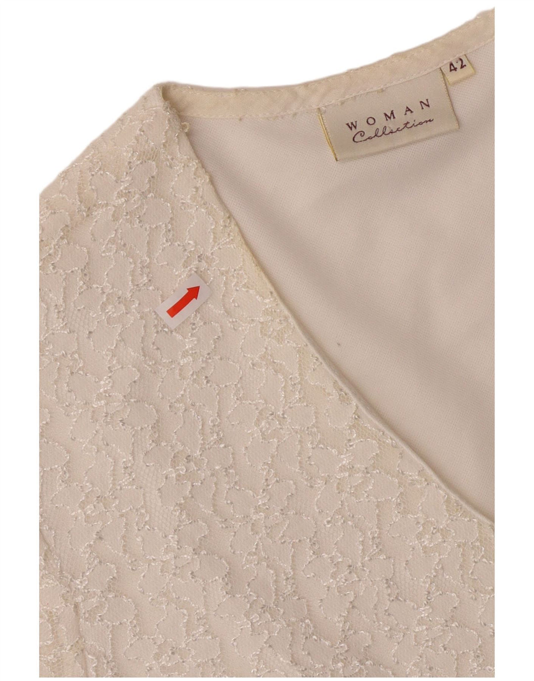 Vintage Womens Short Sleeve Shirt Blouse IT 42 Medium Off White Polyamide