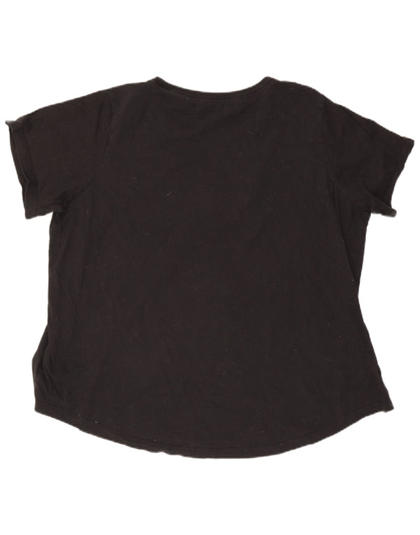 Nike Womens Graphic T-Shirt Top UK 20 2XL Black Cotton