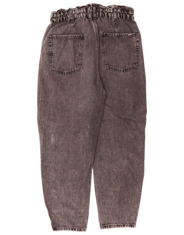 Zara Womens High Waist Tapered Jeans EU 38 Small W28 L26 Grey Cotton