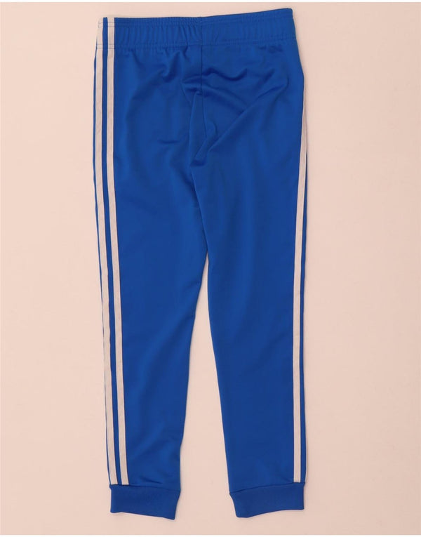 Adidas Boys Tracksuit Trousers Joggers 9-10 Years Blue Polyester