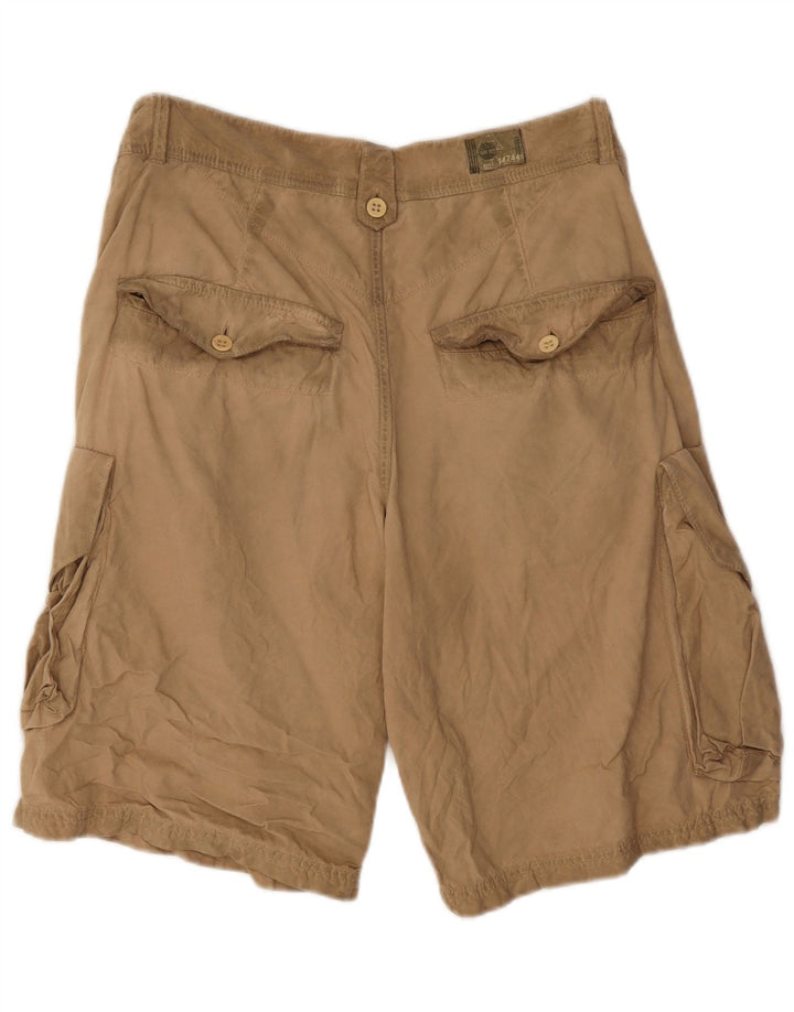 Timberland Mens Cargo Shorts W34 Large Beige Cotton